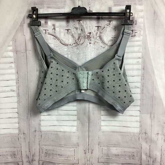 Cacique Bra Gray w/ Black Polka Dots No Wire 44DDD - Picture 4 of 7